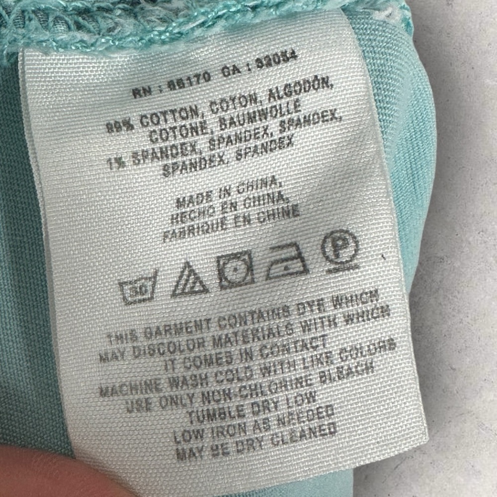 Anthropologie Pilcro Hyphen Teal Blue Chino Bermuda‎ Shorts Size 26 Pastel Beach - Picture 8 of 14
